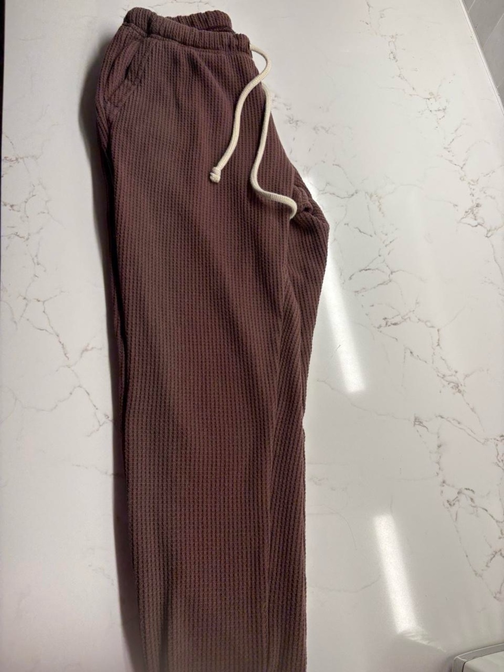Aerie brown waffle knit joggers - Picture 2 of 5